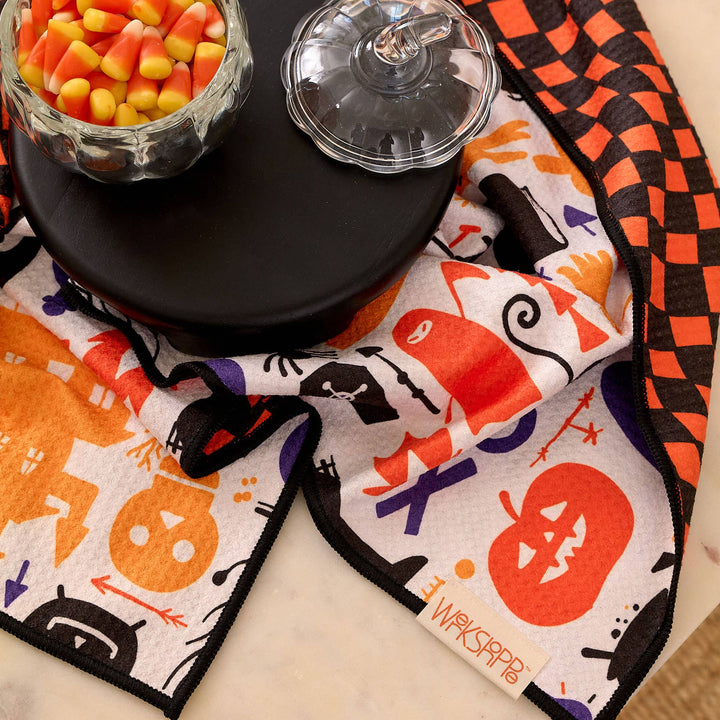 Halloween Icons Microfiber Kitchen Towel