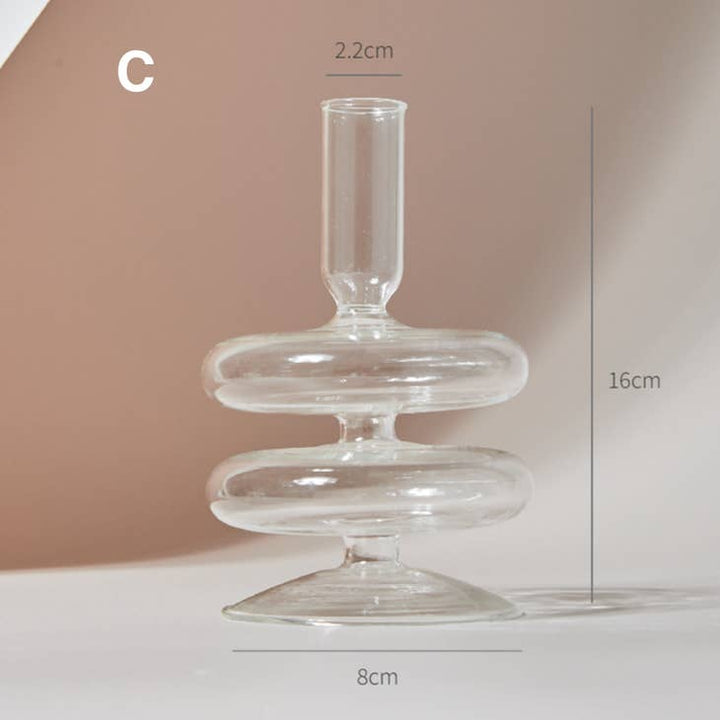 Modern Glass Candlestick, 22 shapes