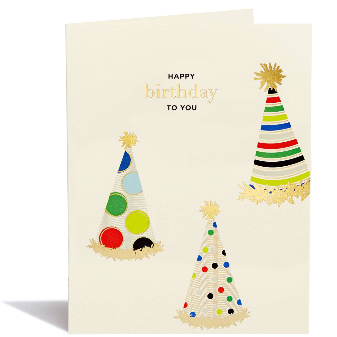 Vintage Party Hats Birthday Card