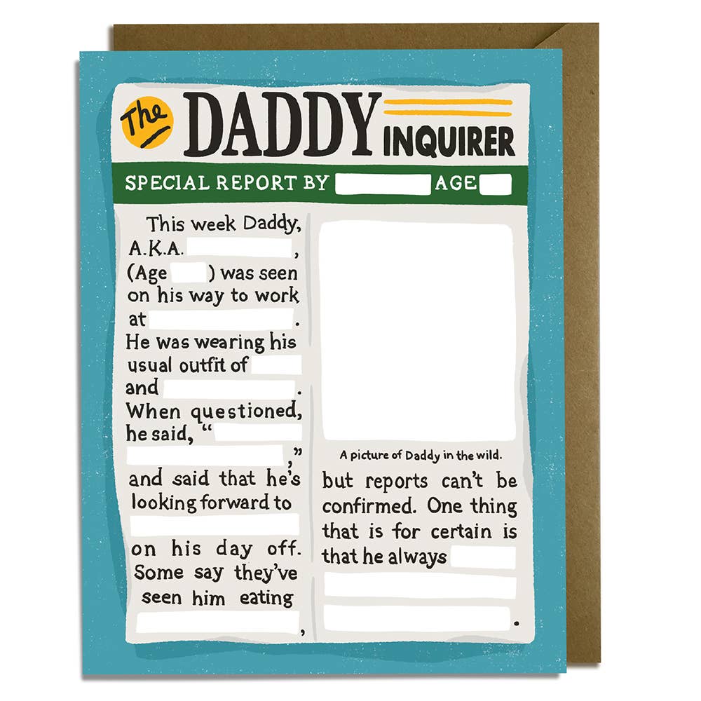 Fill in the Blank Father's  Day Card