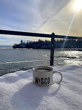 WISCO Ceramic Mug, White, 13 oz