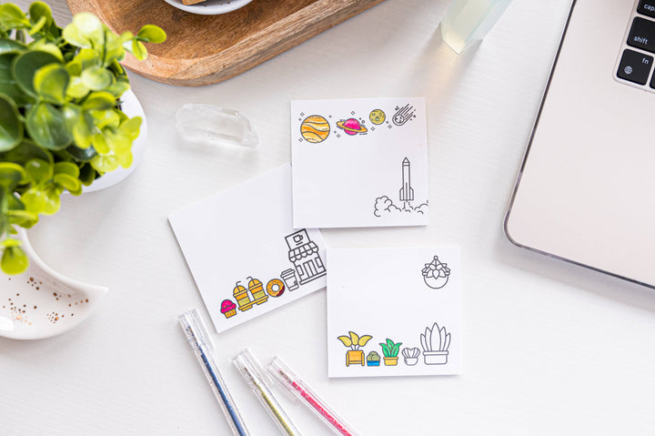 Color Your Own Post-its, Set of 3