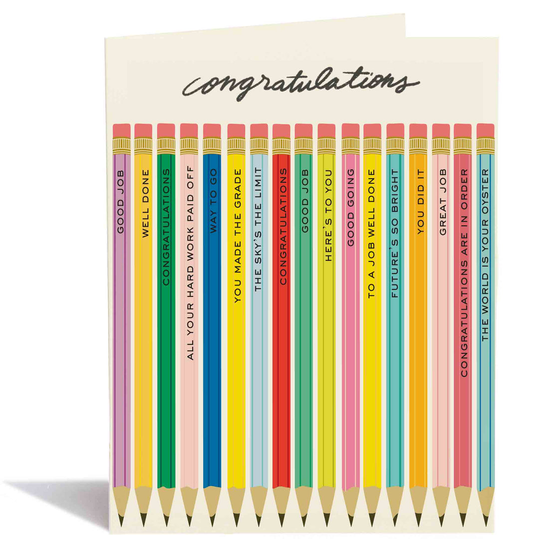 Colorful Pencils Graduation Card
