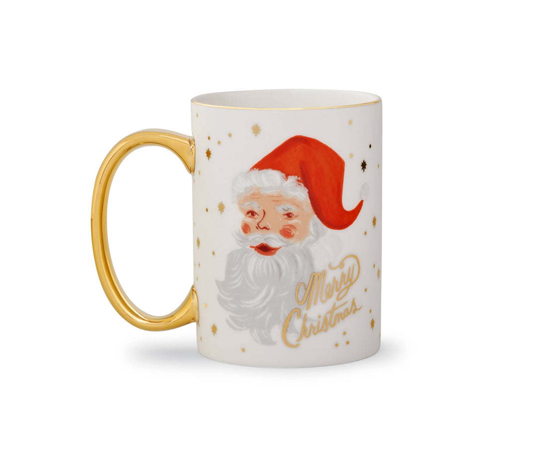 Winking Santa Claus Porcelain Mug, 16 oz