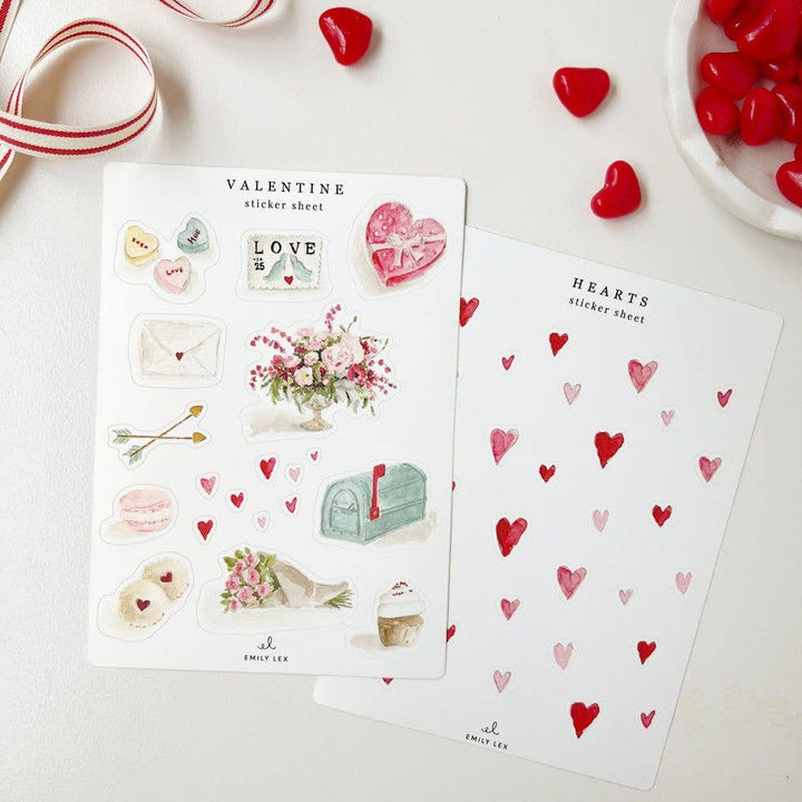 Valentine Stickers, 2 sheets