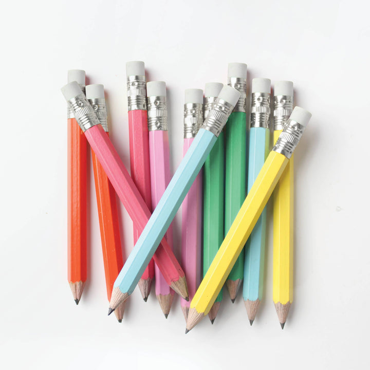 Rainbow Mini Pencils, Set of 12