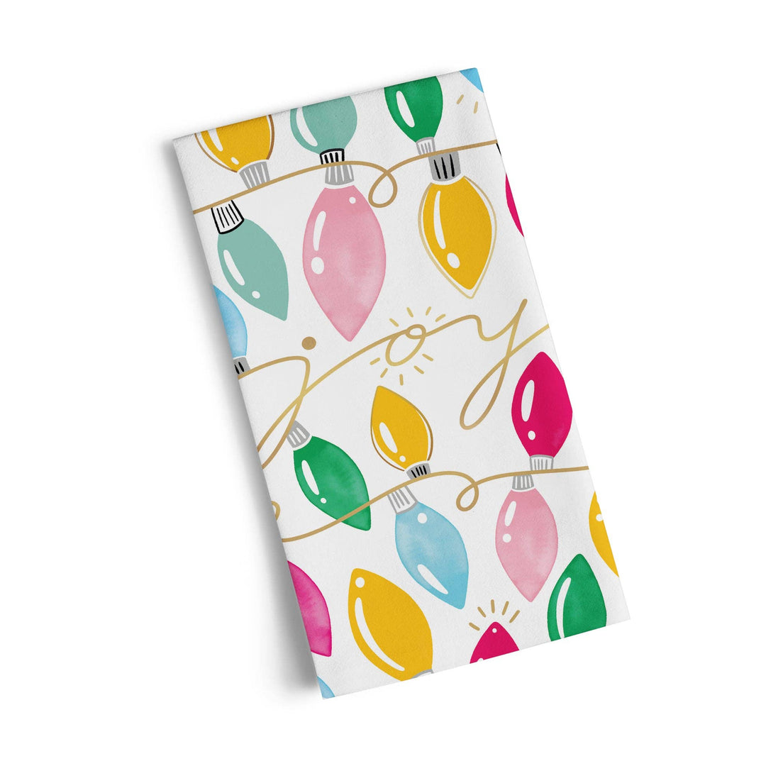 Merry Joy Lights Cotton Tea Towel