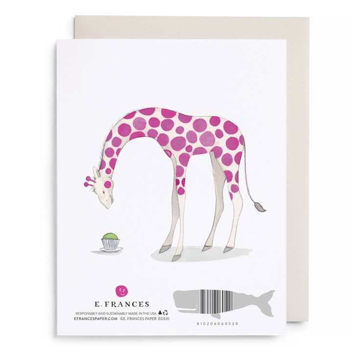 Leaning Tower Cupcakes Birthday Card
