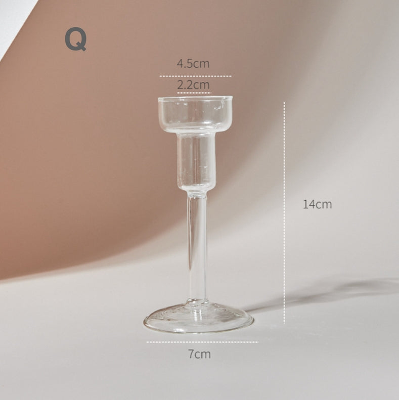 Modern Glass Candlestick, 22 shapes