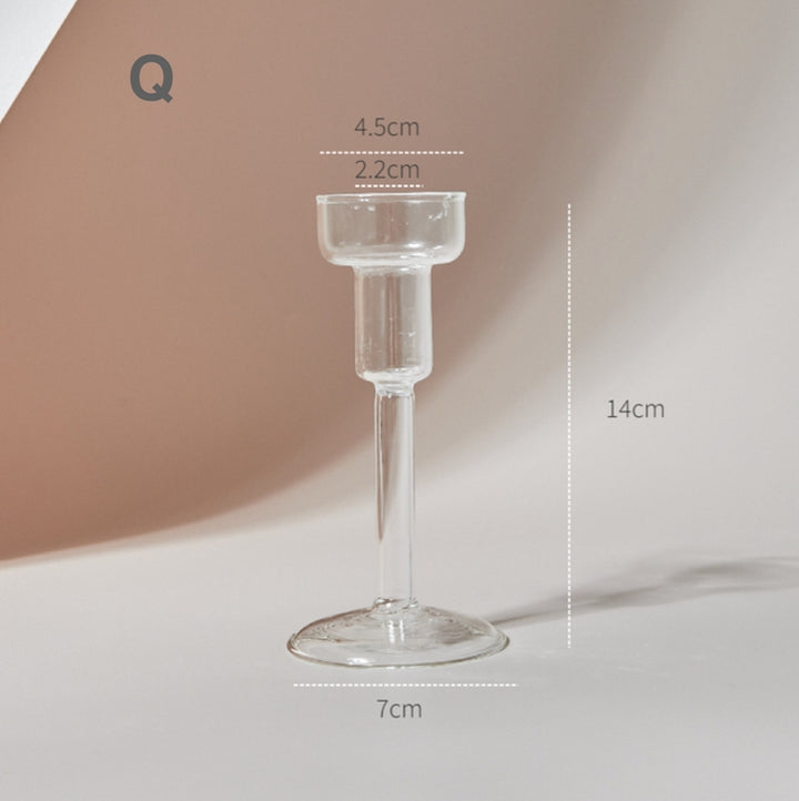 Modern Glass Candlestick, 22 shapes