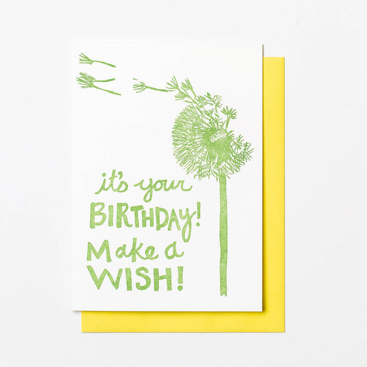Dandelion "Make a Wish" Birthday Card