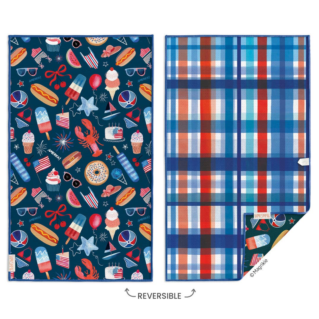 Stars, Stripes and Florals Tea Towel