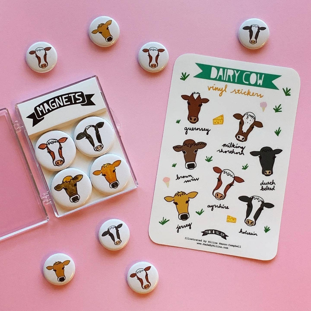Dairy Cow Vinyl Sticker Sheet