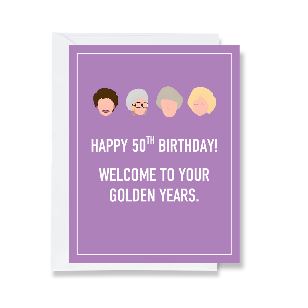 Golden Years Birthday Card