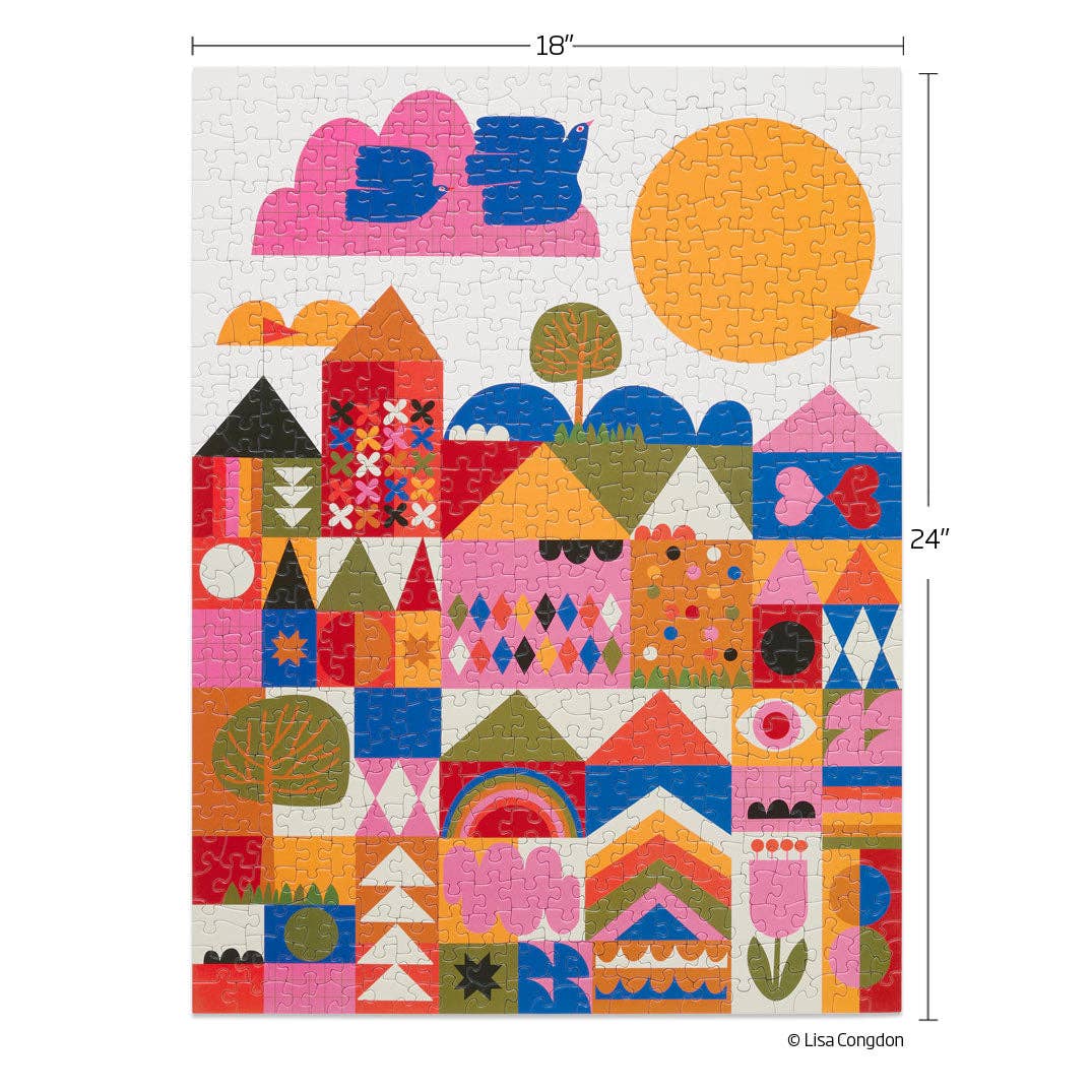 Happy Town Puzzle, 500 Pieces