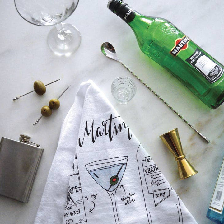 Martini Cocktail Tea Towel