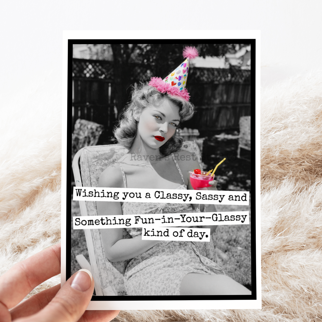 Fun in Your Glassy Birthday Card