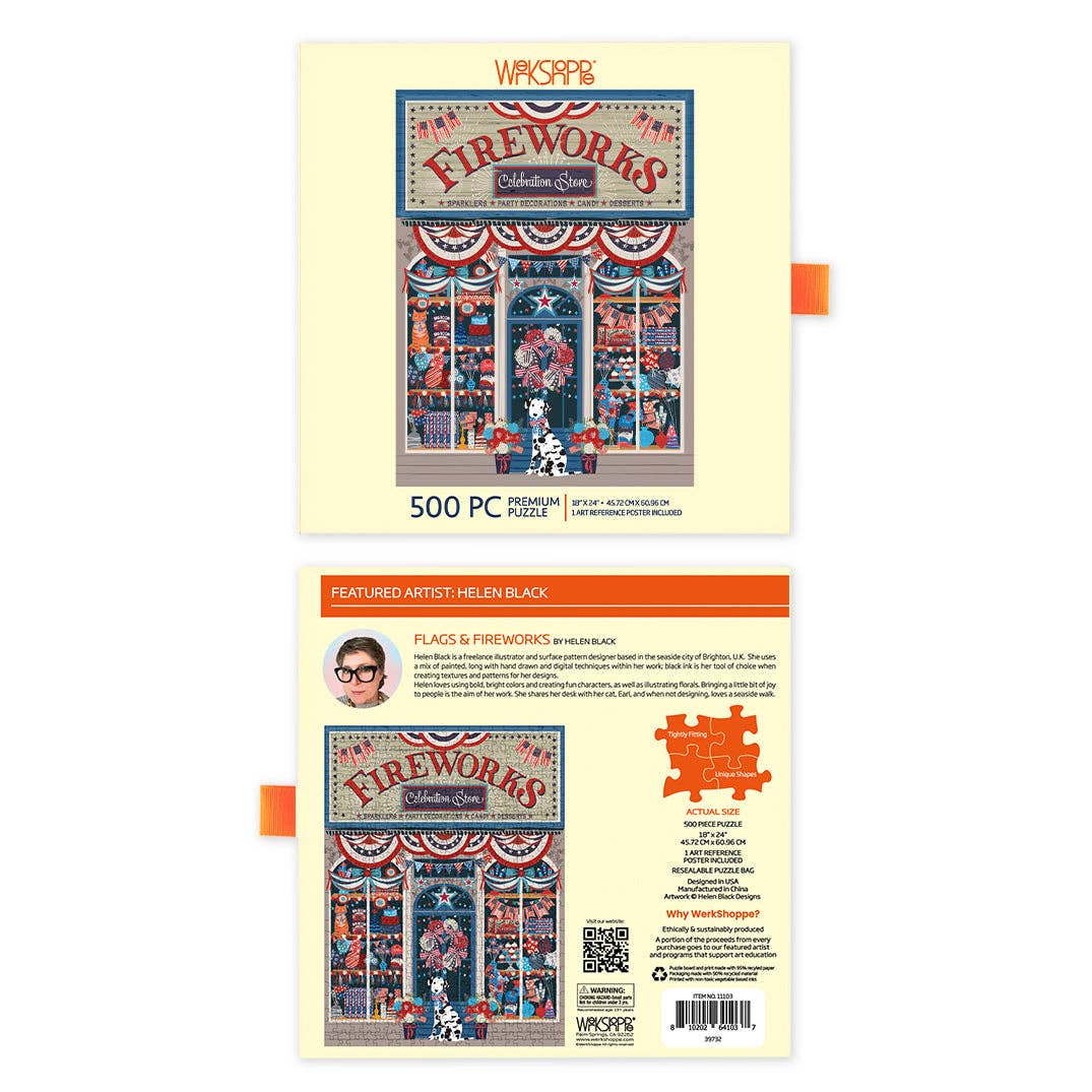 Flags & Fireworks Puzzle, 500 Pieces