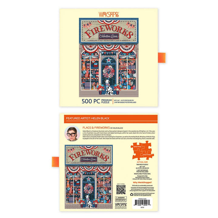 Flags & Fireworks Puzzle, 500 Pieces