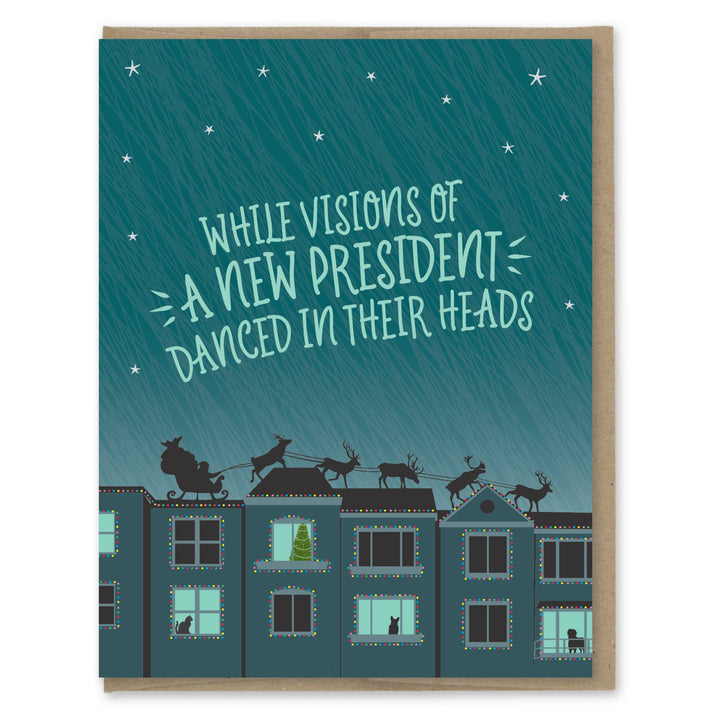 Visions of a New President Christmas Card