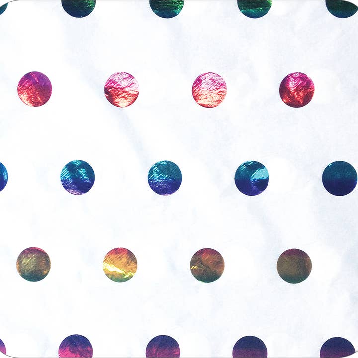 Sample of a page with colorful patterned polka dots  