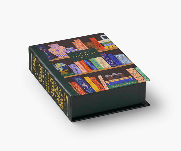 Closed puzzle box lying flat.