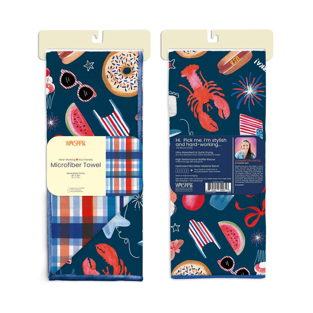 Stars, Stripes and Florals Tea Towel
