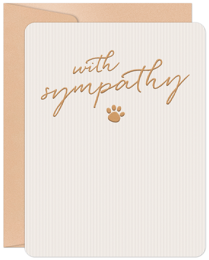 Paw Print Pet Sympathy Card