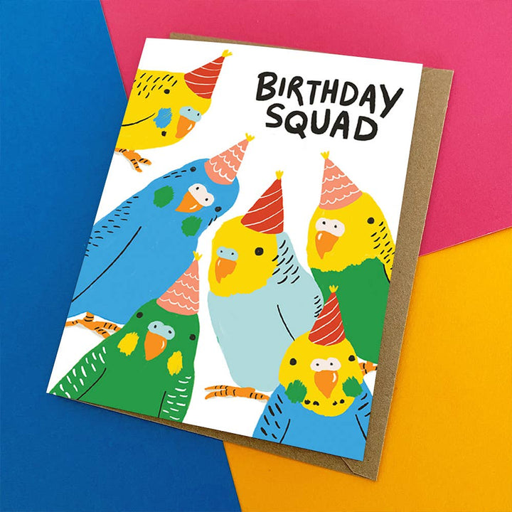 Parakeets Birthday Card