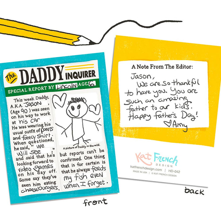 Fill in the Blank Father's  Day Card