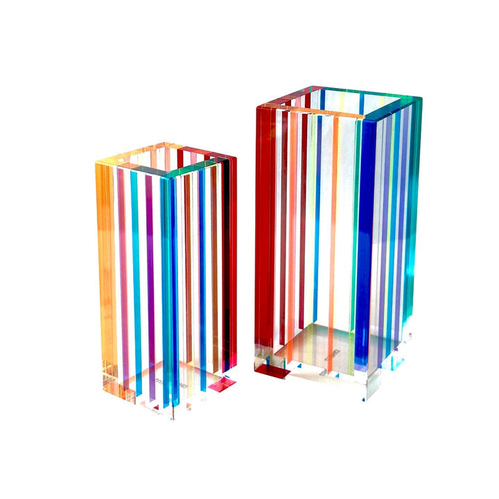 Multicolor Striped Vase, 2 Sizes
