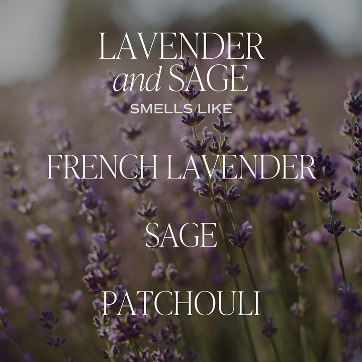 Lavender and Sage Soy Candle, 11 oz