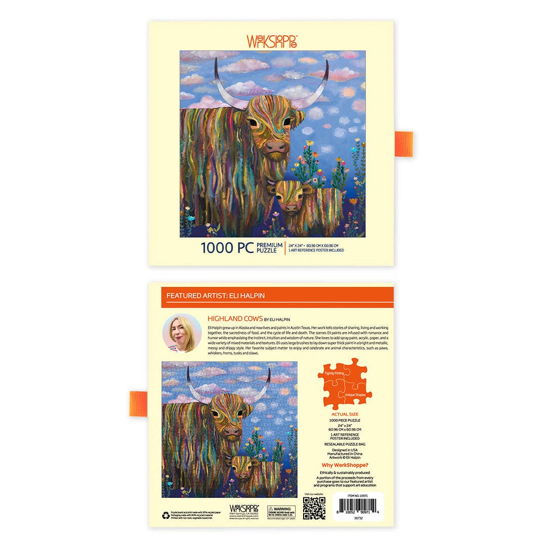 Highland Cows Puzzle, 1000 Pieces