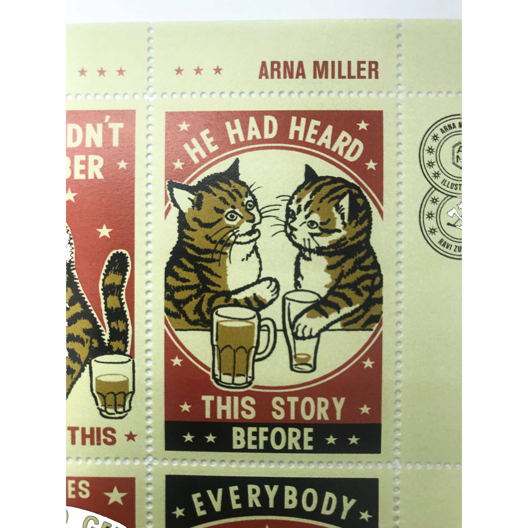 Drunk Cats Lick & Stick Stamps