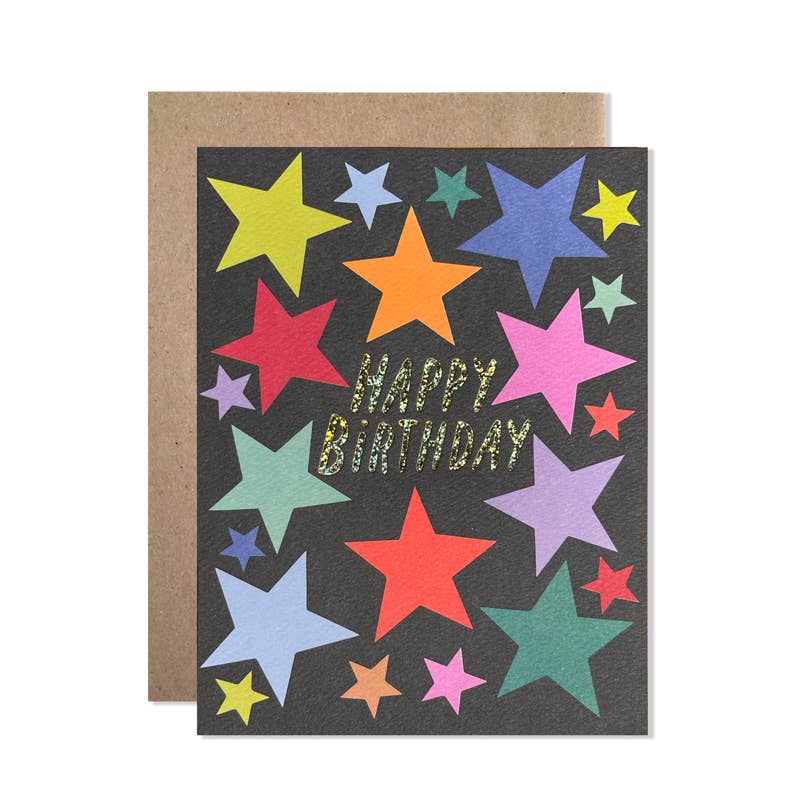 Stars Happy Birthday Card