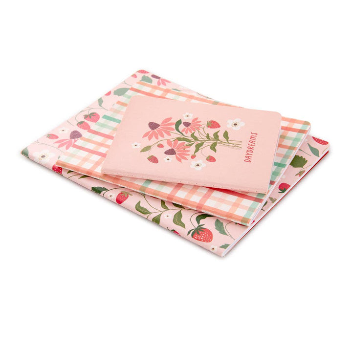Strawberry Daydreams Stitched Notebooks, Set of 3
