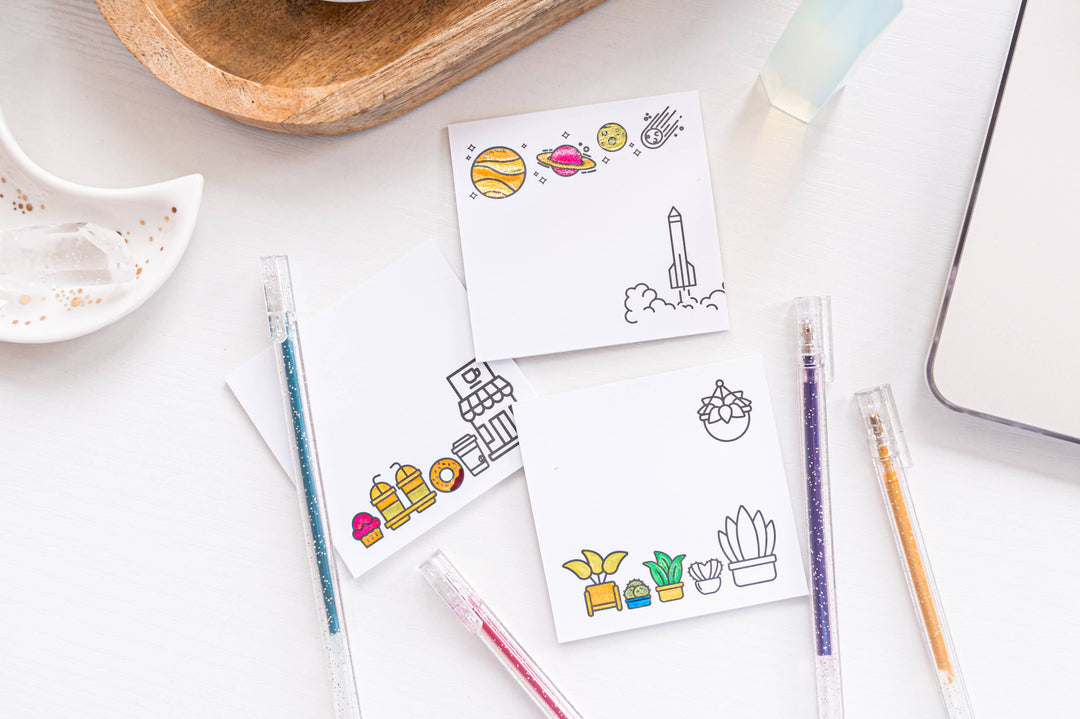 Color Your Own Post-its, Set of 3