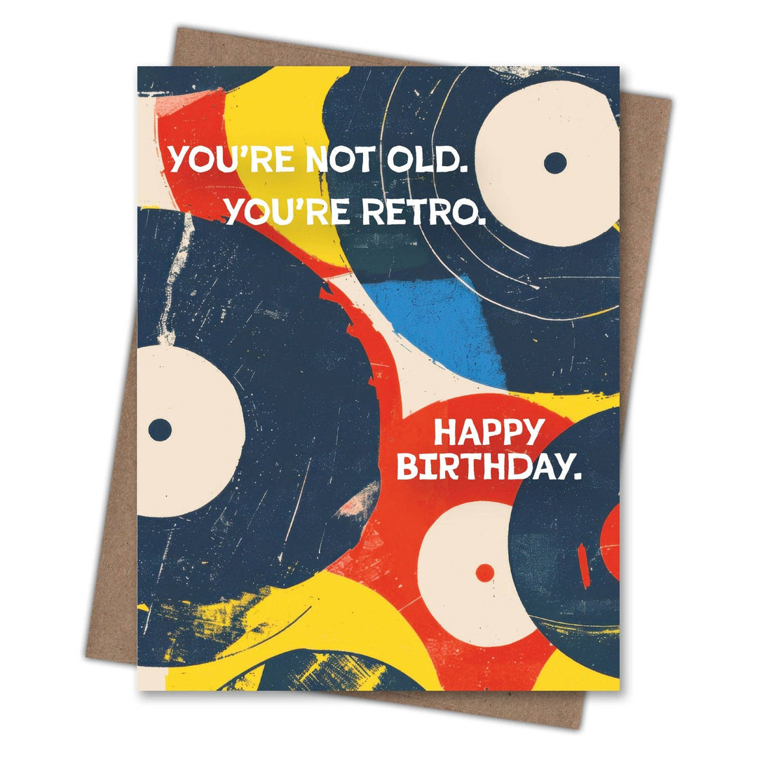 Retro Records Birthday Card