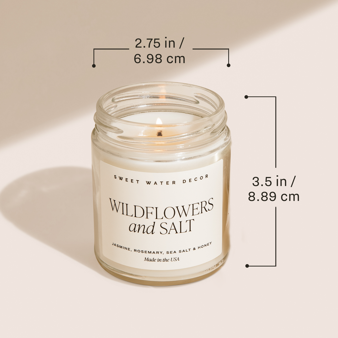 Wildflowers and Salt Soy Candle, 9 oz