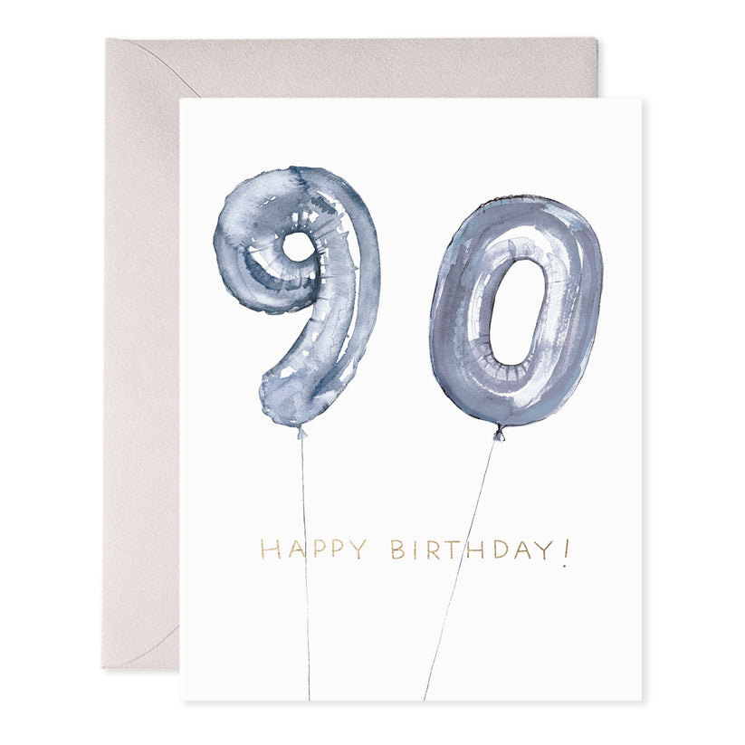 Helium 90 Birthday Card