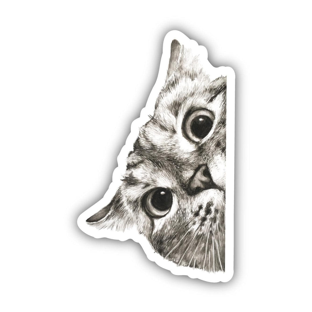 Peeking Cat Sticker