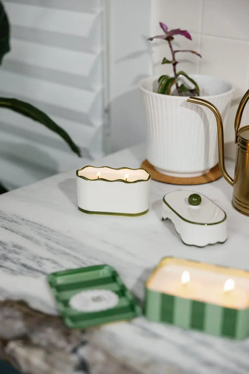 Cherie Ceramic Dish Candle, 5.5 oz, 3 Scents