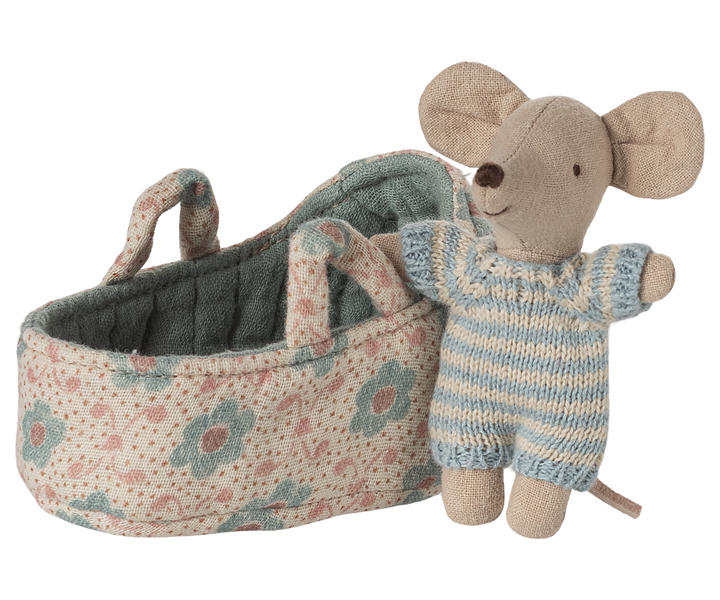 Baby Mouse in Carry Cot, 2 Colors