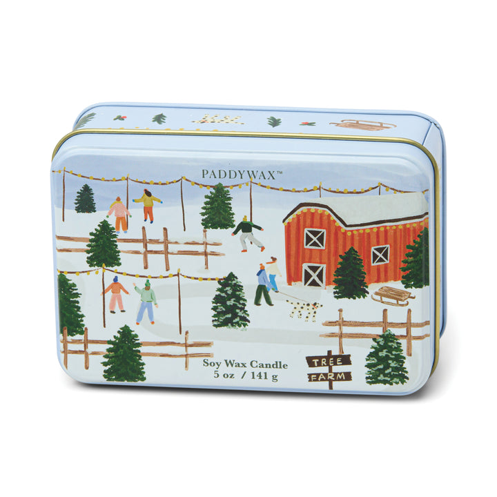 Holiday Scene Tin Candles, 5 oz, 9 Scents