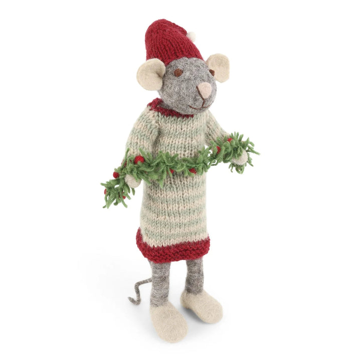 Felt Mouse with Decoration, 2 Styles, 2 Sizes
