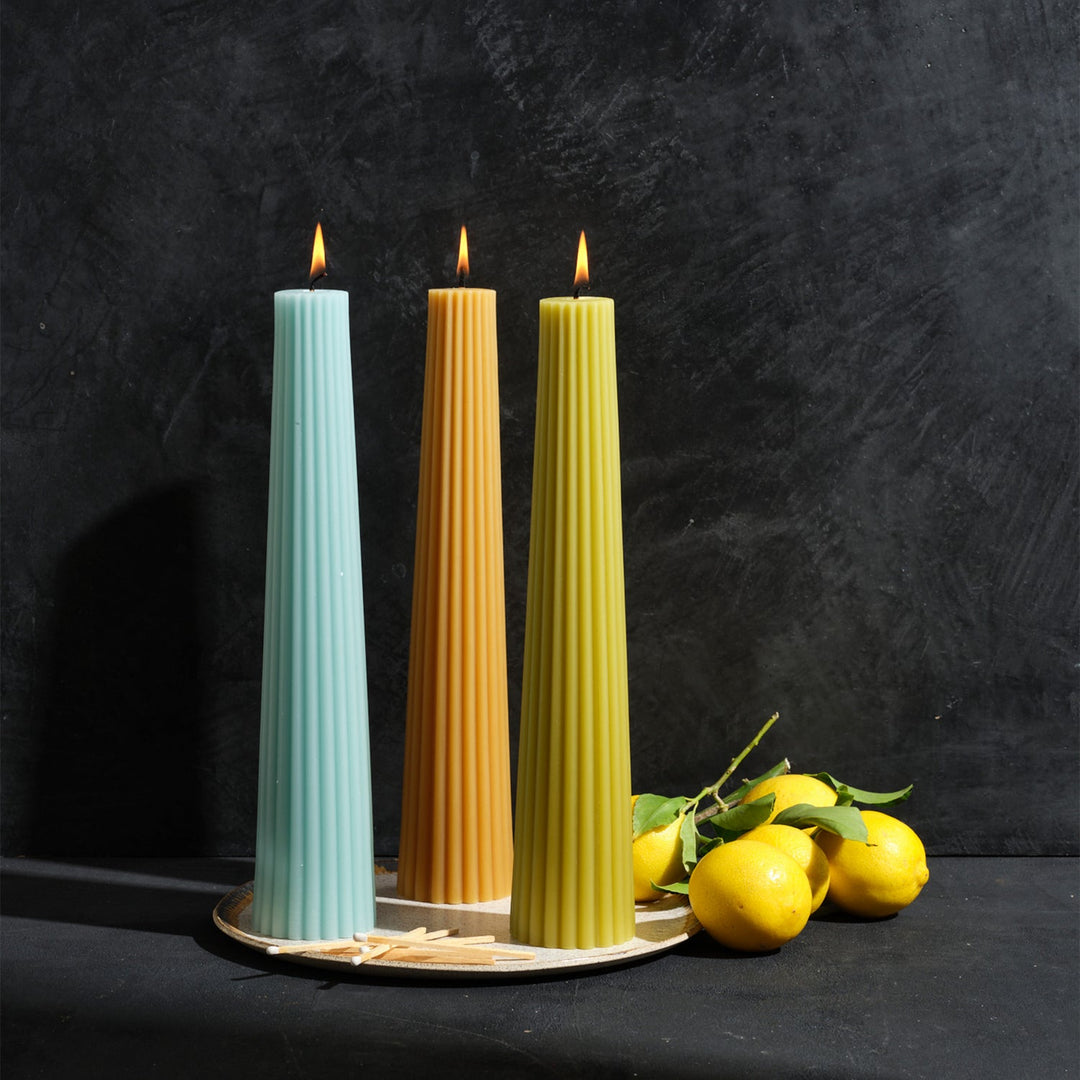 Petite Pillar Beeswax Candle, 9"