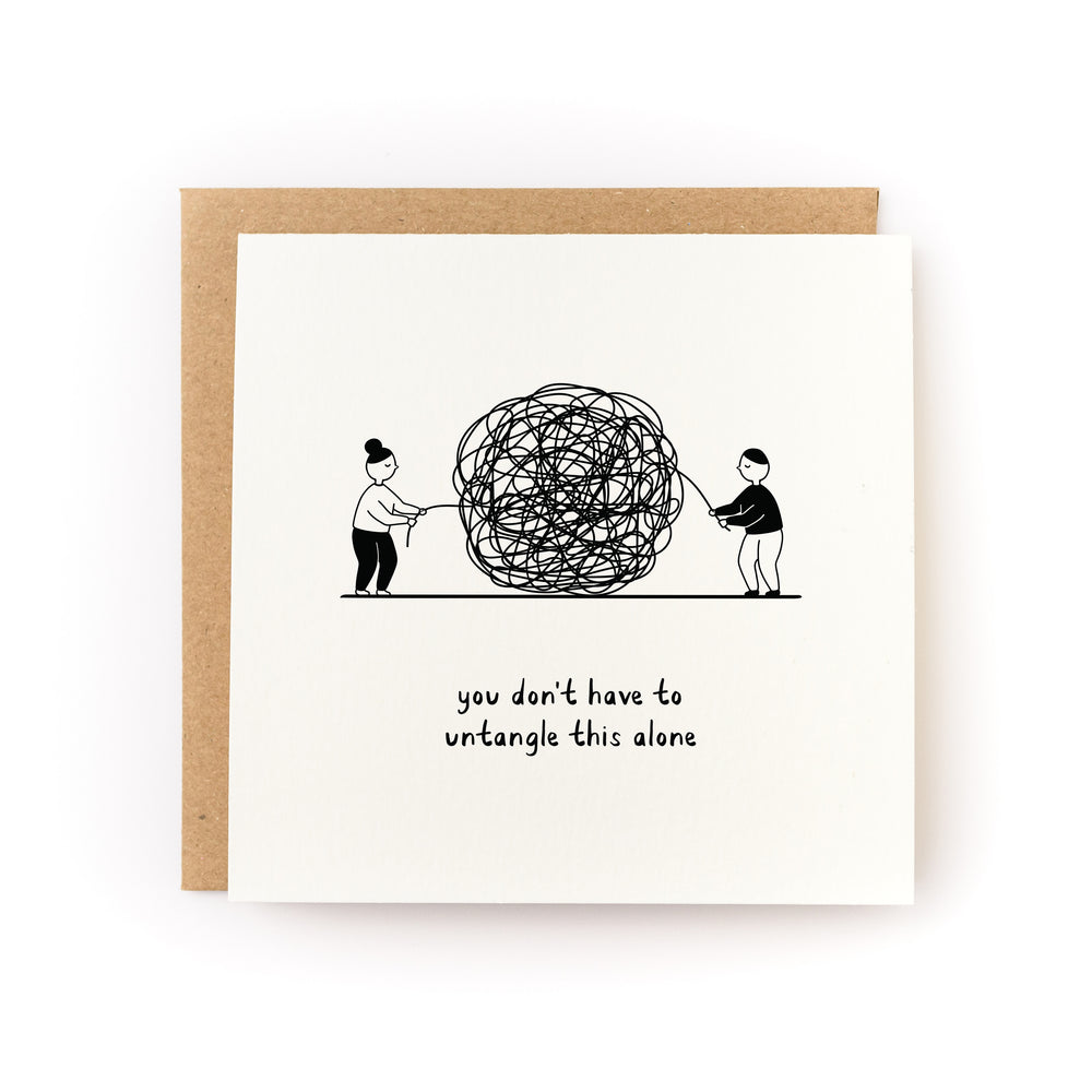 Untangle Alone Greeting Card