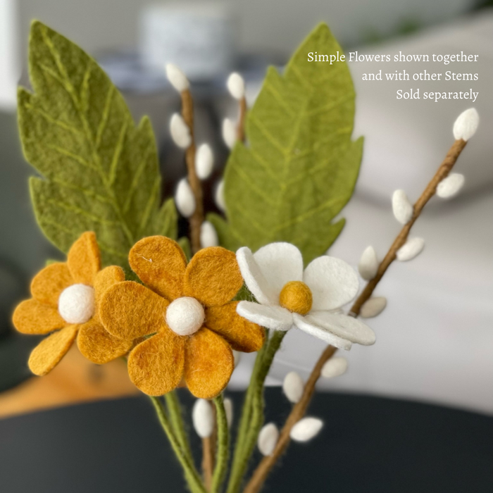 Felt Flowers, 14 Varieties