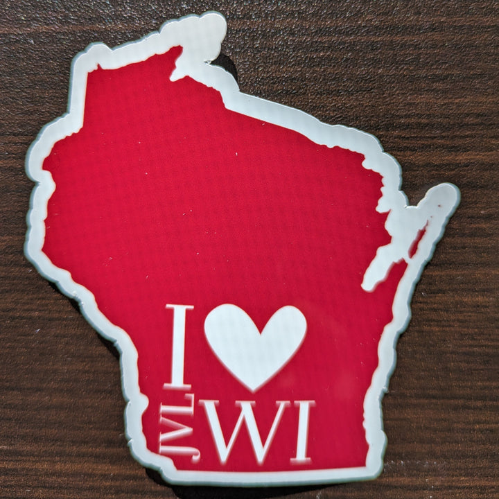 I Heart Janesville WI Sticker, 3 colors