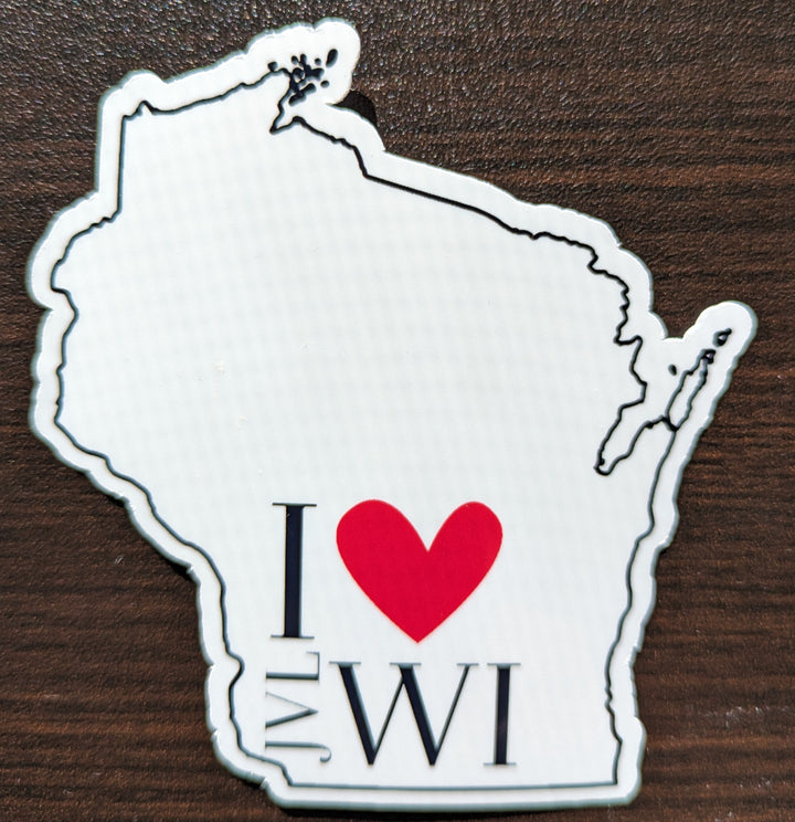 I Heart Janesville WI Sticker, 3 colors